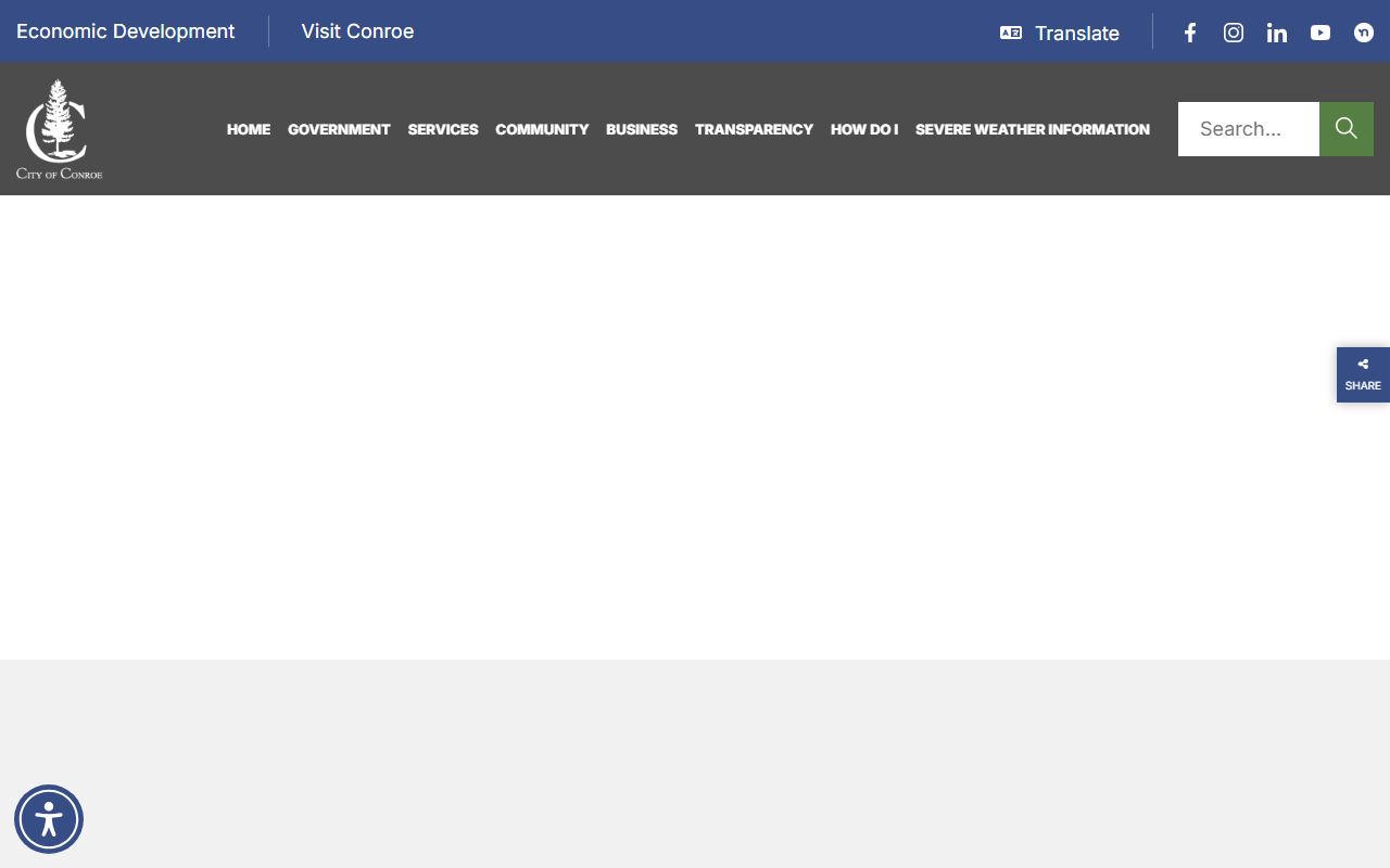Conroe Texas city official site divorce decree